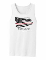 American Flag With Red Line Tank Top