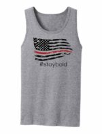 American Flag With Red Line Tank Top