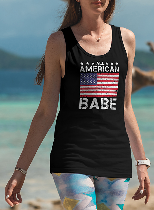 All American Babe Racerback Tank Top