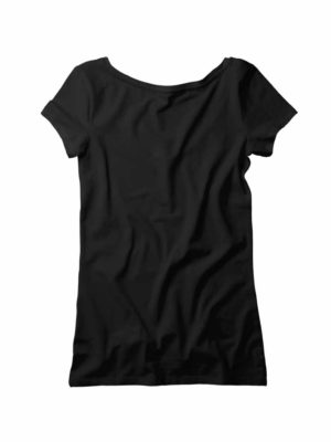 Women's V-Neck Back Black